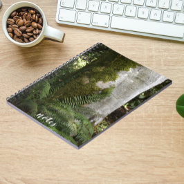 Ferns and Moss Covered Träd Nature Photo Anteckningsbok