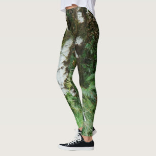 Ferns för skogängträd All över tryckdamasker Leggings