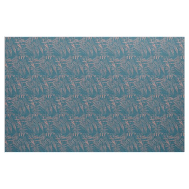 Ferns in Rosa and Teal Fabric Tyg (Fat Quarter)
