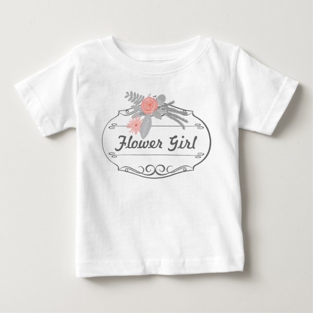 Ferns Ro Acorns Flower Girl Bröllopsfest Tee (Framsida)