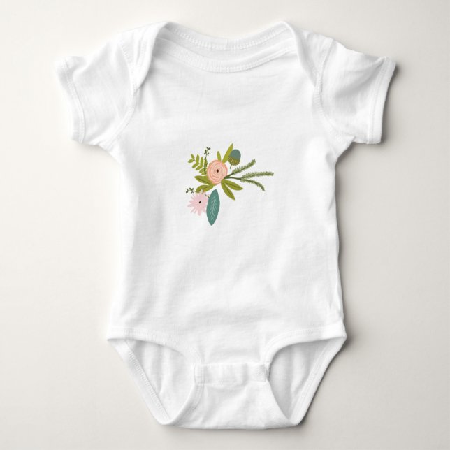 Ferns Ro Acorns Flower Girl Bröllopsfest Tee Shirt (Framsida)