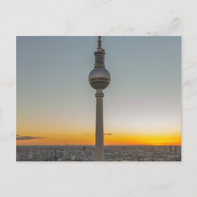 Fernsehturm Berlin, Berlin TV Torn, Tyskland Vykort (Framsida)