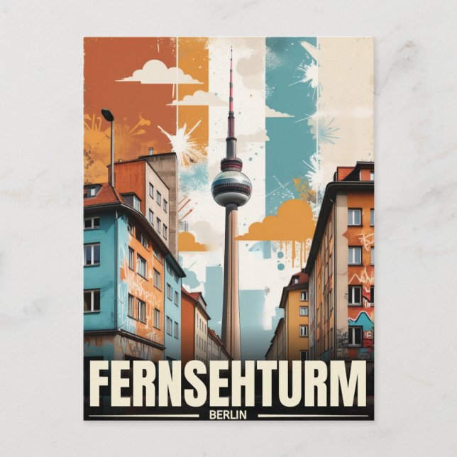 Fernsehturm, Berlin TV-torn Semesterresa Vykort (Framsida)