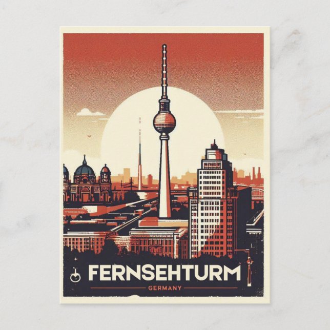 Fernsehturm, Berlin TV-torn Semesterresa Vykort (Framsida)