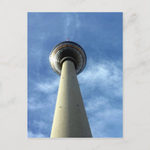 fernsehturm blå himmel vykort