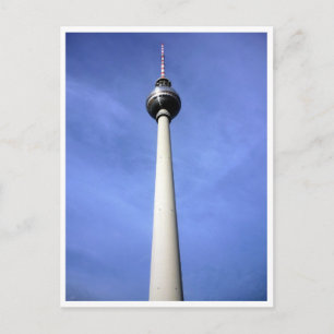 fernsehturm himmel blue vykort