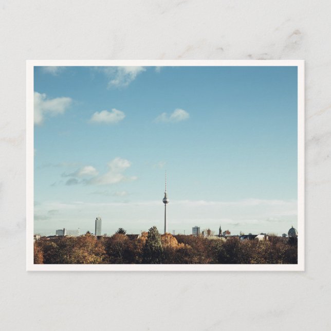 Fernsehturm TV-torn i centrala Berlin Tyskland Fot Vykort (Framsida)