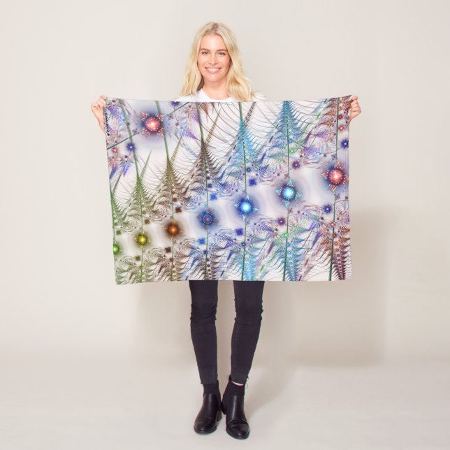 Ferns'N Flowers Abstrakt Fleecefilt (På plats)