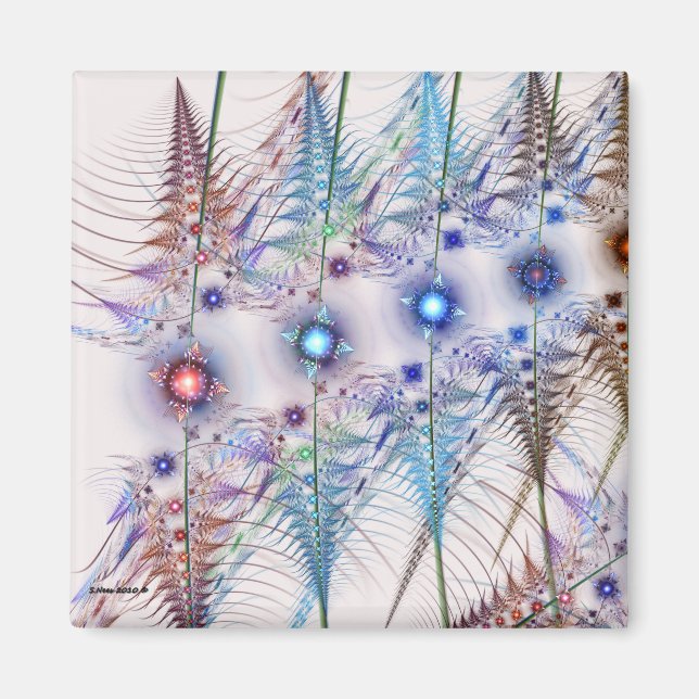 Ferns'N Flowers Abstrakt Magnet (Framsidan)