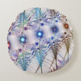 Ferns'N Flowers Abstrakt Rund Kudde