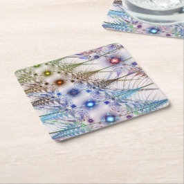 Ferns'N Flowers Abstrakt Underlägg Papper Kvadrat