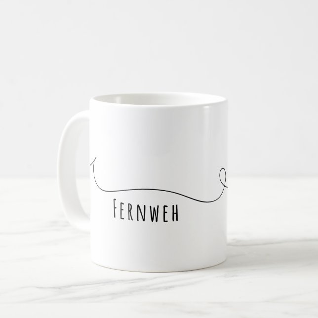 Fernweh Tasse Kaffemugg (Framsida vänster)