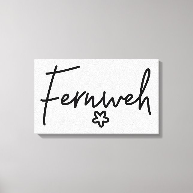 Fernweh, vacker tysk Ord, längtande, Tyskland Canvastryck (Framsida)