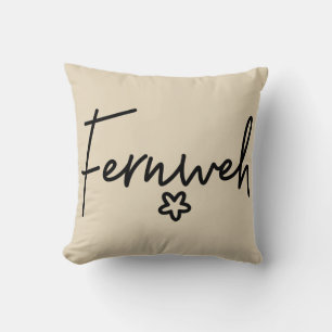 Fernweh, vackra tyska Ord, Longing Kudde