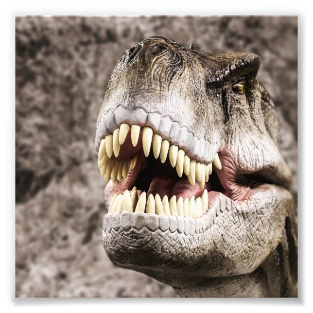 Ferocious T-Rex Head Fototryck (Framsidan)