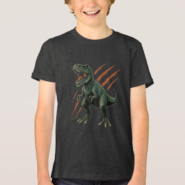 Ferocious T-Rex med Klo-markeringar T Shirt (Framsida)