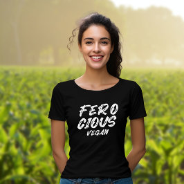 Ferocious Vegan, minimalist T Shirt