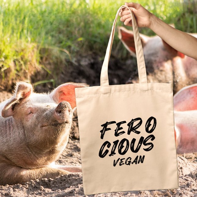 Ferocious Vegan, minimalist Tygkasse (Skapare uppladdad)