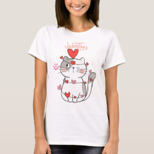 "Ferr Hugs Cat Valentine Shirt T