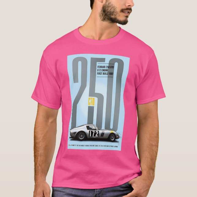 Ferrari 250Gto Silver Tribute T Shirt (Framsida)