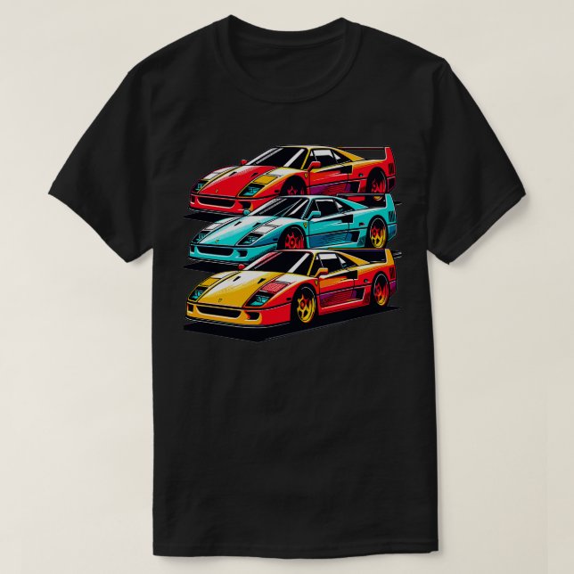 Ferrari F40 11 T Shirt (Design framsida)
