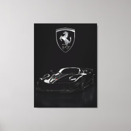 Ferrari FXX-K Svart Hypercar | Mörk Superbil Canvastryck