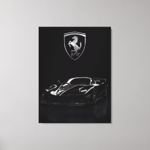 Ferrari FXX-K Svart Hypercar Mörk Superbil Canvastryck