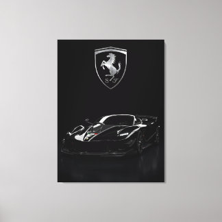 Ferrari FXX-K Svart Hypercar | Mörk Superbil Canvastryck