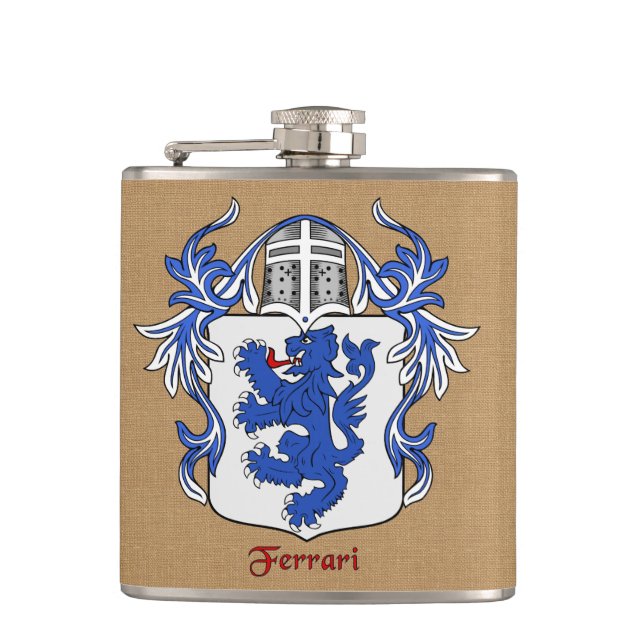 Ferrari Heraldic Shield med Helm och Mantle Fickplunta (Framsidan)