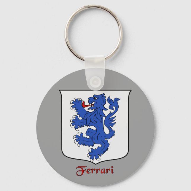 Ferrari Italiensk efternamn Historical Shield Nyckelring (Framsida)