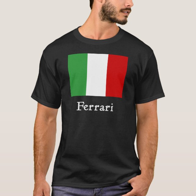 Ferrari italiensk flagga t-shirt (Framsida)