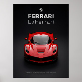 Ferrari LaFerrari Röd Hyperbil Poster