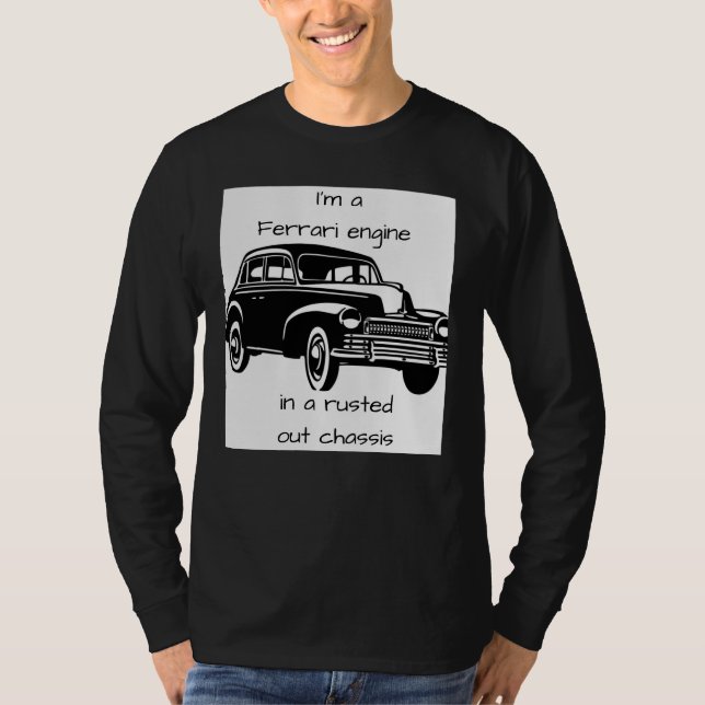 "Ferrari-motor" T Shirt (Framsida)