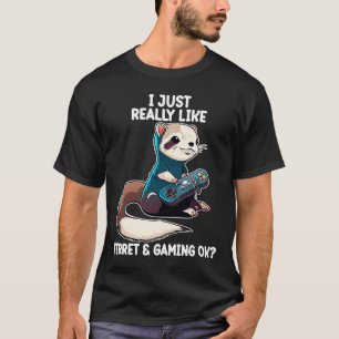 Ferre Ferret & Gaming Iller Videospel T Shirt