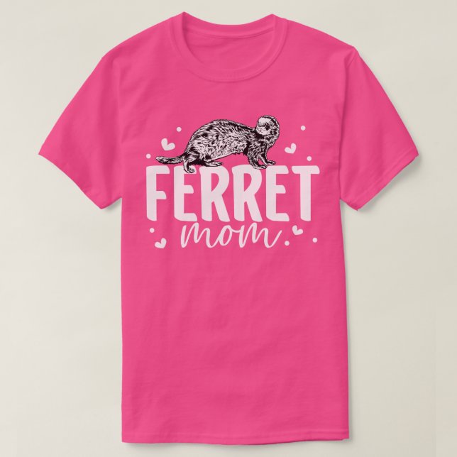 Ferret älskare Ferret Mamma T Shirt (Design framsida)