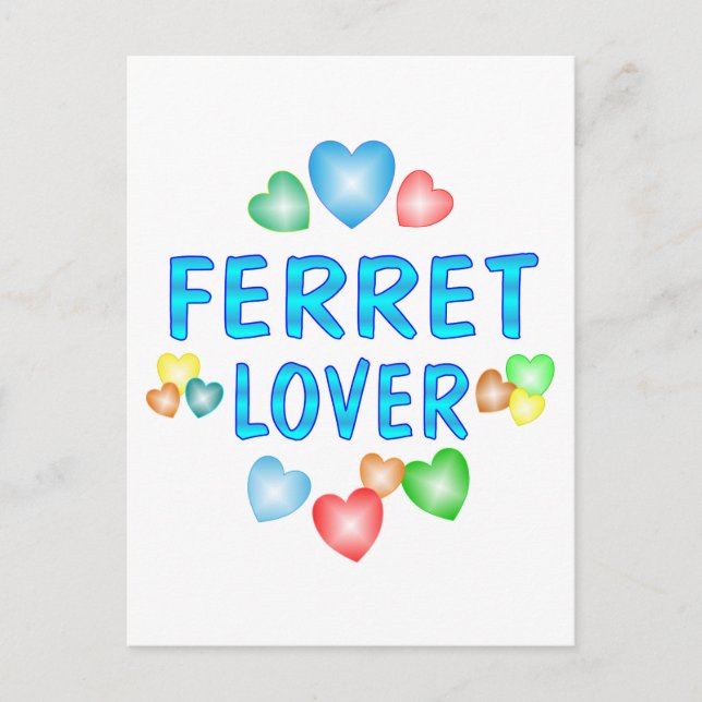 FERRET ÄLSKARE VYKORT (Framsida)