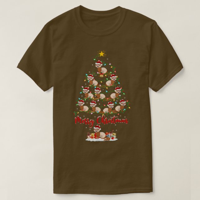 Ferret Animal Lover Matching Santa Ferret Christma T Shirt (Design framsida)