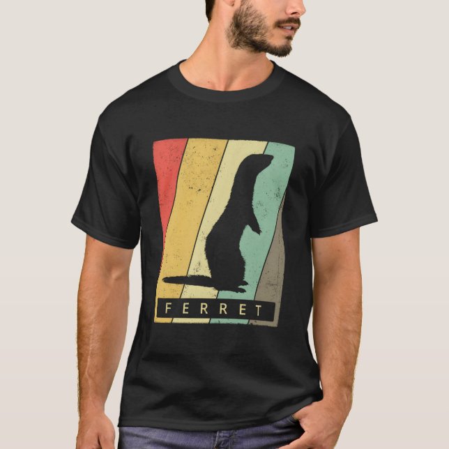 Ferret Animal T Shirt (Framsida)
