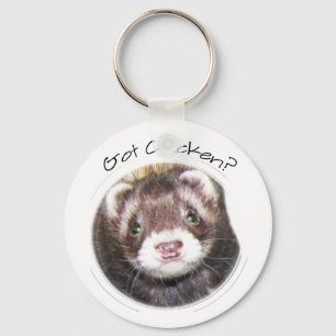 Ferret Ansikte Bild Nyckelring