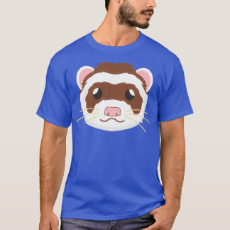 Ferret Ansikte Ferret Animal Lover Graphic T Shirt
