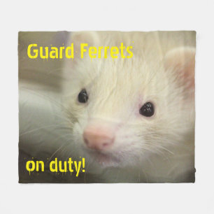 Ferret ansikte fleecefilt
