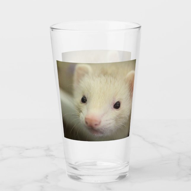 Ferret ansikte glaskopp (Framsida)