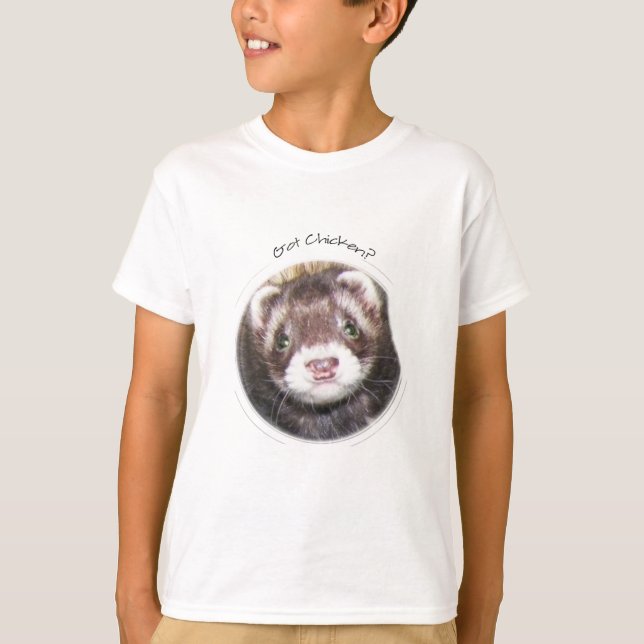 Ferret Ansikte Har Chicken? Tee (Framsida)