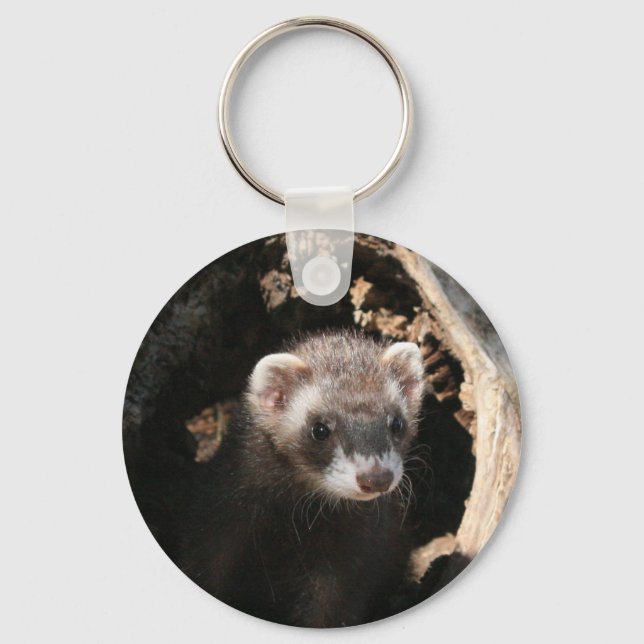 Ferret Ansikte Nyckelring (Framsida)