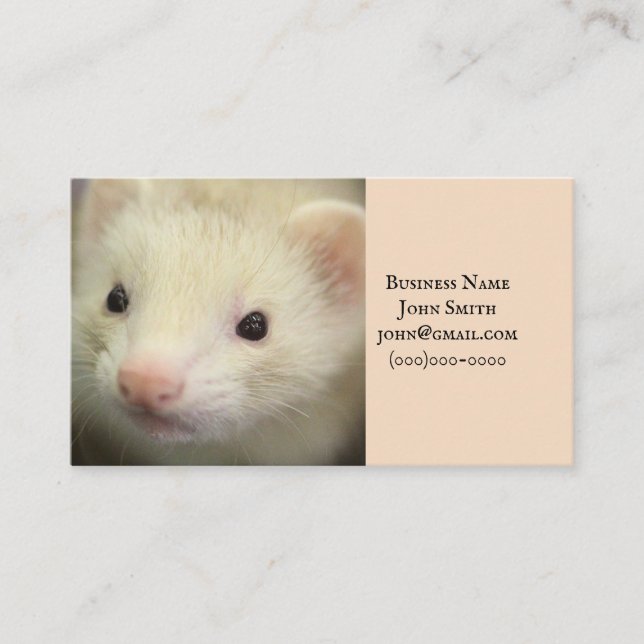 Ferret ansikte visitkort (Framsida)