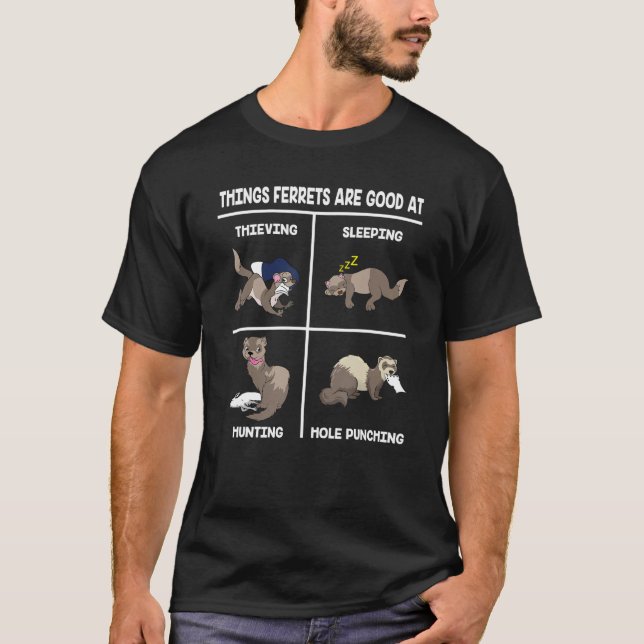Ferret Apparel Ferret Gift Ideas T Shirt (Framsida)