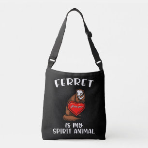 Ferret är min andliga djurspets. axelväska