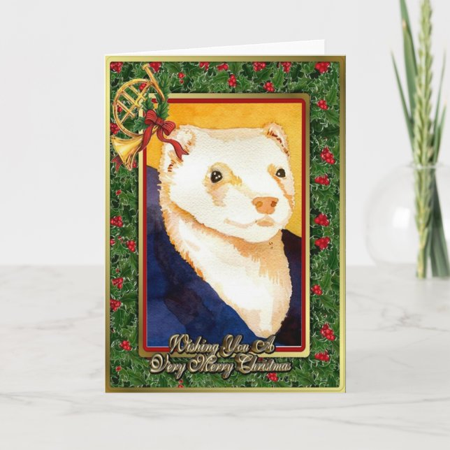 Ferret Blank julkort Helgkort (Framsida)
