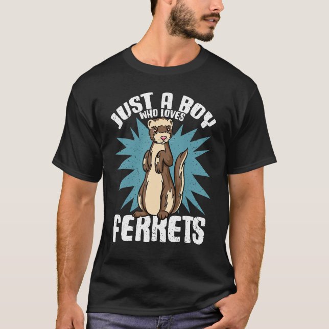 Ferret  Boys Ferret Cute Ferret Art Ferret T Shirt (Framsida)