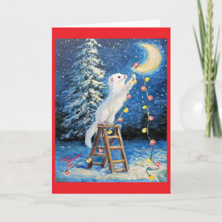Ferret Christmas Card  Helgkort